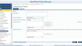 How to add Syslog server on ClearPass [upl. by Kenison]