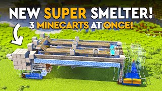 Minecraft NEW Super Smelter Tutorial  Infinite Fuel  23k PHR [upl. by Eeznyl600]