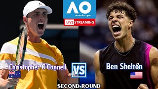 BEN SHELTON VS CHRISTOPHER OCONNELL Live  Australian Open 2024  About to Start [upl. by Ahsan517]