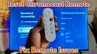 How to Reset Chromecast with Google TV Remote  Fix Remote Issues [upl. by Nohsal650]