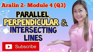 MATH 3 PARALLEL PERPENDICULAR AND INTERSECTING LINES [upl. by Laina]