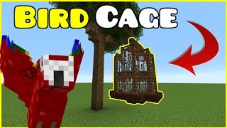 AWESOME BIRD CAGE FOR PARROTS  Minecraft Tutorial [upl. by Anahs]