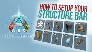 ARK Survival Ascended  How To Setup Your Hot Bar [upl. by Sucramed474]