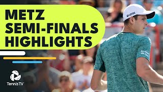 Hurkacz Takes On Sonego Wawrinka Faces Bublik  Metz 2022 SemiFinals Highlights [upl. by Litnahc]