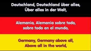 anthem german himno alemania german español english lyrics FULL [upl. by Erfert]