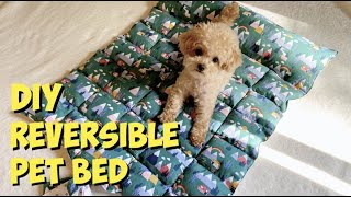 Easy Diy reversible dog bed  sleeping mat  foldable [upl. by Grantley]