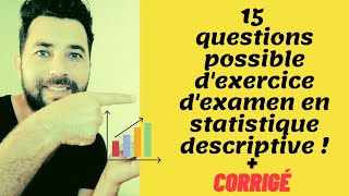 Statistiques descriptives cours complet et Questions dexamen corrigés [upl. by Nnaharas109]