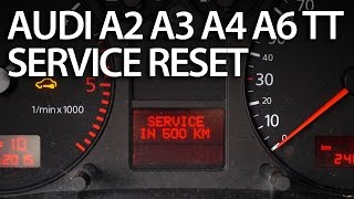 How to reset service interval in Audi A2 A3 A4 A6 TT SRI SRL 2000 and newer [upl. by Sinnoda423]