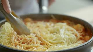 Shrimp linguine recipe video  Stefano Faita [upl. by Nhguavoj856]