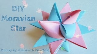 Christmas Crafts  Moravian Star Tutorial  Paper Weaving  Origami Star  Paper Crafts Ornament [upl. by Alvira]