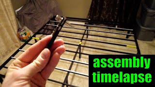 Zinus Van 16 Inch Metal Platform Bed How To Set Up Assembly Timelapse [upl. by Agle24]