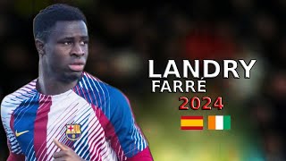 Landry Farré  Defensive Skills  Goals  Assists  Tackles 2024  17 Year Old  FC Barcelona [upl. by Euqininod]