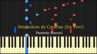 Vendedora de Caricias En Vivo  Panteón Rococó  Piano Tutorial [upl. by Arhaz]