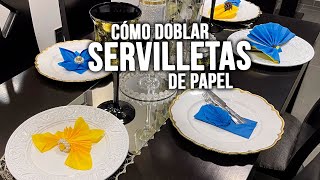 DIY Cómo doblar servilletas de papel [upl. by Ardnoet]