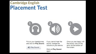 CAMBRIDGE ENGLISH PLACEMENT TEST DEMO [upl. by Ardine]