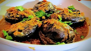 Stuffed Baby Eggplant  Indian Vegetarian Recipes  Show Me The Curry [upl. by Anivlac]