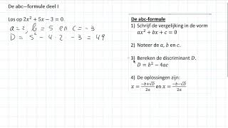 Oplossen met de abcformule 3 HAVO [upl. by Salome]