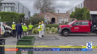 City crews remove mountains of debris from Los Angeles trash house [upl. by Oliver]