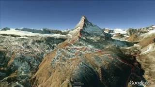 Matterhorn Hörnligrat in 3D [upl. by Saoj]