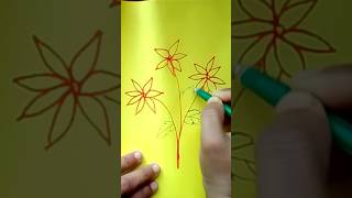 How to draw a flower art drawing shorts [upl. by Aluor]