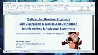 Mathcad for Structural Engineers  Seismic Load Distribution via Stiff Diaphragms [upl. by Conner155]