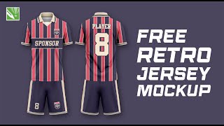 Retro Jersey Mockup CorelDraw  Free Download Mockup Jersey [upl. by Audres]