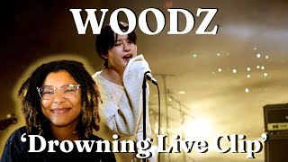 FIRST TIME REACTING TO WOODZ Drowning Live Clip REACTION [upl. by Sturges427]