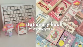 Stationery haul 🎀 back to school  giveaway Journal with me Ft StationeryPal [upl. by Yarod]