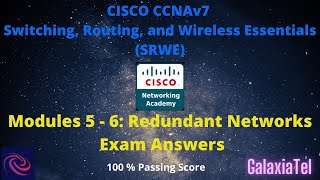 CCNA 2 v7 Modules 5 – 6 Redundant Networks Exam Answers [upl. by Caye691]