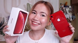 IPHONE XR UNBOXING amp REVIEW PRODUCT RED [upl. by Ahcilef]