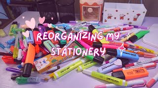 Desk  Stationery Organization Makeover ✨💜 [upl. by Akeihsal]