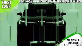 New Skoda Elroq Electric SUV Teased Ahead of March 15 Debut  Explained All Spec Features amp More [upl. by Annasoh]