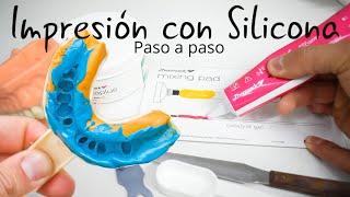 Impresión dental con silicona pesada y ligeraZhermackZetaplus [upl. by Yuzik]