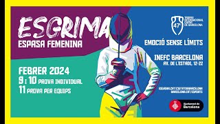 Copa del mundo  Espada femenina  Barcelona 2024  Pista Amarilla  Sábado 10022024 [upl. by Nylirrehs170]