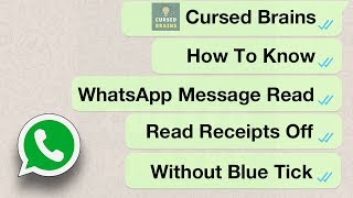 How To Know WhatsApp Message Read  Read Receipts Off  Without Blue Tick [upl. by Ecarret248]