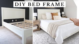 Easy DIY Bed Frame  DIY King Size Bed Frame [upl. by Einad]