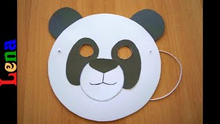 𝗞𝗿𝗲𝗮𝘁𝗶v 𝗺𝗶𝘁 𝗟𝗲𝗻𝗮 🐼 Panda Maske basteln 🐼 how to make a panda mask diy ✂ как сделать маску панды [upl. by Eugenia995]