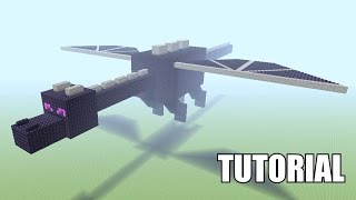 Minecraft Tutorial How To Make A ENDER DRAGON STATUE EASY [upl. by Euqinahs260]