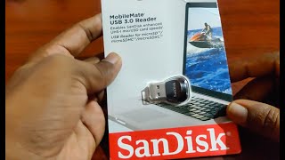 Sandisk USB 30 Card Reader  Unbox review [upl. by Spearing]