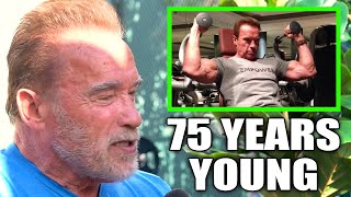 ARNOLD SCHWARZENEGGERS INSANE WORKOUT PLAN AS A 75YEAROLD [upl. by Samira516]