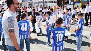 2024 Chipre  Desfile del día del No de Grecia en Larnaka  Anorthosis Famagusta DC chanting [upl. by Ayatnwahs]