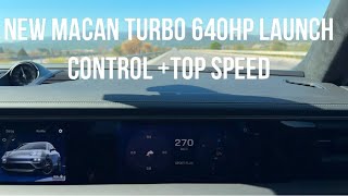 Launch Control 640hp PORSCHE MACAN TURBO TOP SPEED TEST [upl. by Giselbert]