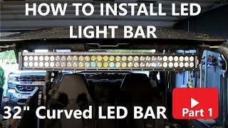 Installing LED Light Bar UTV  32quot Curved LED Bar  Canam Maverick Trail [upl. by Bradly]