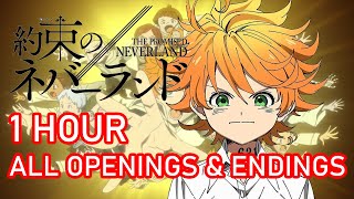 1 HOUR The Promised Neverland All Openings and Endings Season 1 to Season 2 [upl. by Ardried]