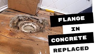 How to fix a broken toilet flange on a concrete floor [upl. by Aehtorod]