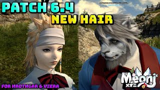 FFXIV New Viera amp Hrothgar Hairstyles in 64 [upl. by Helprin]