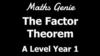 WMA1201 IAL Edexcel P2 Jan 2021 Q1 The Factor Theorem [upl. by Petunia]