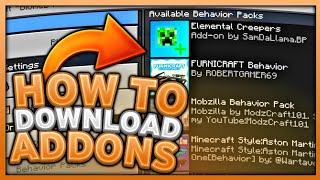 How To Download amp Install Addons For MCPE 2020  IOS amp Andriod  Minecraft Bedrock Edition [upl. by Nidla]