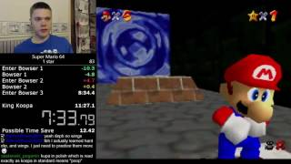 1049 Super Mario 64 1 star speedrun [upl. by Orelu]