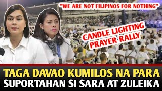 TAGA DAVAO CITY KUMILOS NA PARA SUPORTAHAN SI VP SARA AT ZULEIKA LOPEZ CANDLE LIGHTING RALLY [upl. by Lurette]